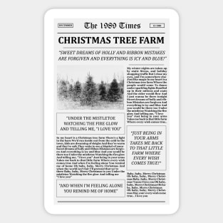 Christmas Tree Farm Newspaper Sticker